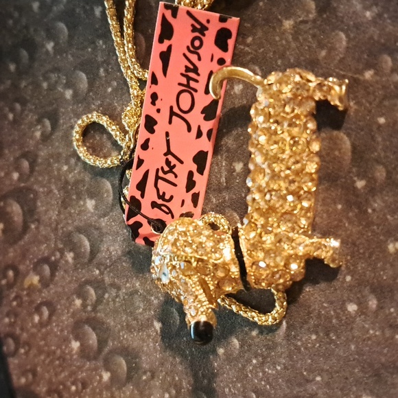 Betsey Johnson Jewelry Betsey Johnson Rhinestone Dog Necklace